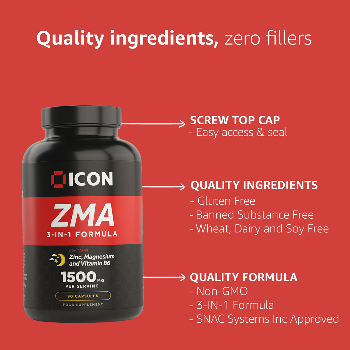 ZMA + B6 500mg Premium R10 Nutrition