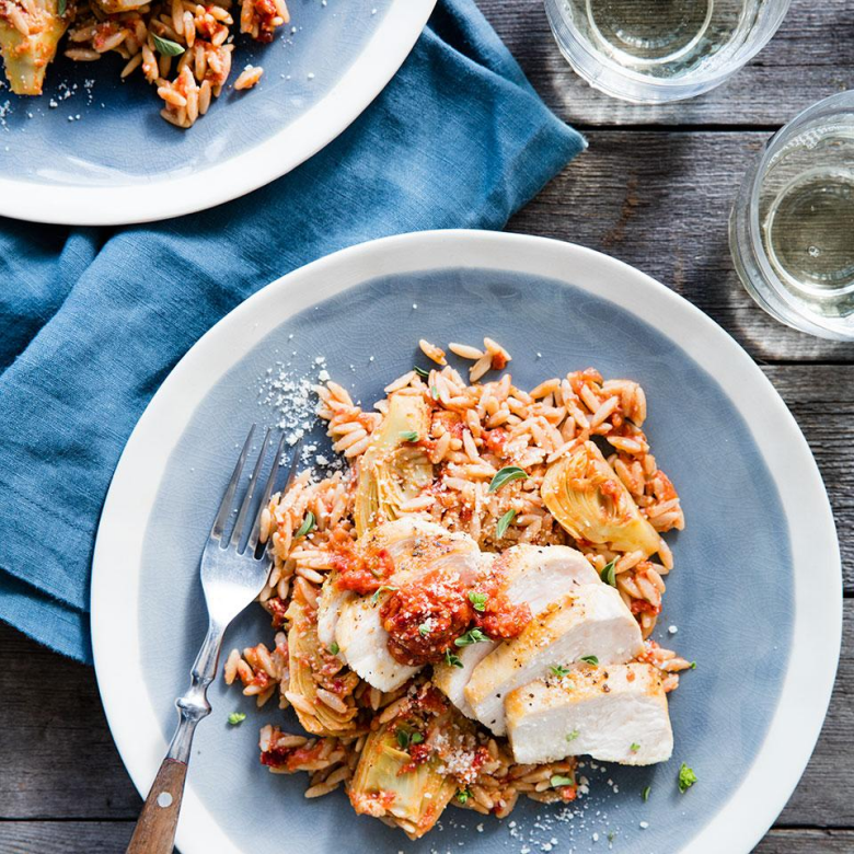 CHICKEN & SUN-DRIED TOMATO ORZO