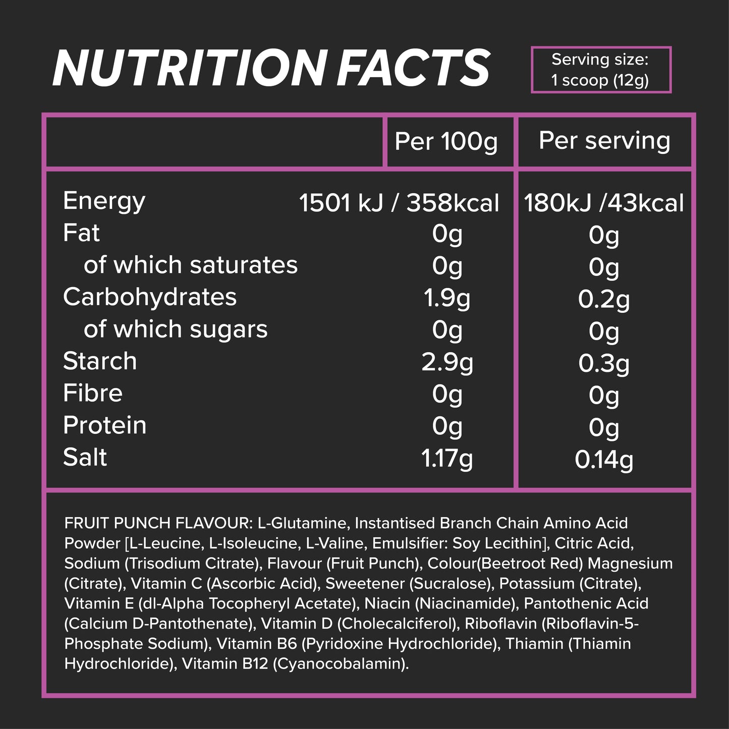 Amino Performance  - BCAA and L-Glutamine Powder Supplement